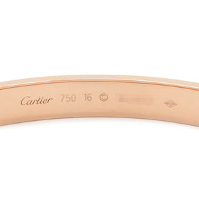 カルティエ Cartier LOVE ラブブレス B6067416 ピンクゴールド K18PG #16 ブレスレット 750 18K 18金 バングル