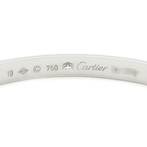 カルティエ Cartier LOVE ラブブレス オープン 1Pダイヤ B6029919 ホワイトゴールド K18WG #19 ブレスレット 750 18K 18金