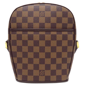 ルイヴィトン LOUIS VUITTON イパネマ PM N51294 ダミエエベヌ ダミエキャンバス ショルダーバッグ ゴールド金具 茶 斜め掛け