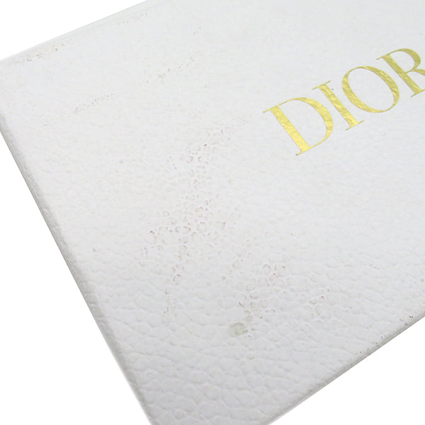 ディオール DIOR カナージュ ロングウォレット ネイビー レザー 長財布 ゴールド金具 紺 二つ折り ロゴ