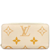 ルイヴィトン LOUIS VUITTON ジッピーウォレット M82206 ベージュ系 モノグラムアンプラント 長財布 シルバー金具 ラウンドファスナー グラデーション