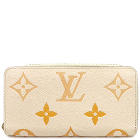 ルイヴィトン LOUIS VUITTON ジッピーウォレット M82206 ベージュ系 モノグラムアンプラント 長財布 シルバー金具 ラウンドファスナー グラデーション