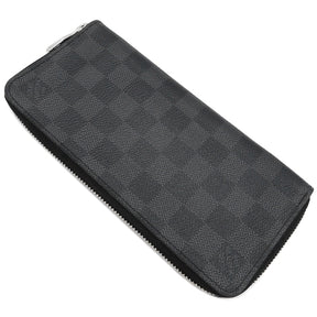 ルイヴィトン LOUIS VUITTON ジッピー ウォレット ヴェルティカル N63095 ダミエグラフィット ダミエグラフィットキャンバス 長財布 シルバー金具 黒 ラウンドファスナー