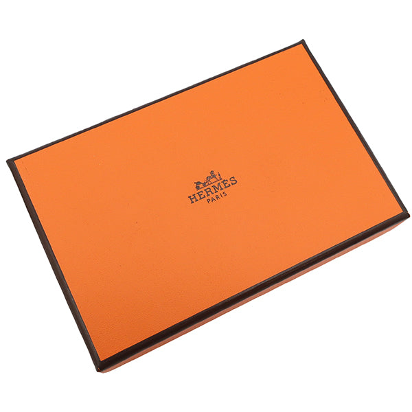 エルメス HERMES カルヴィ デュオ べトン エバーカラー カードケース シルバー金具 新品 未使用