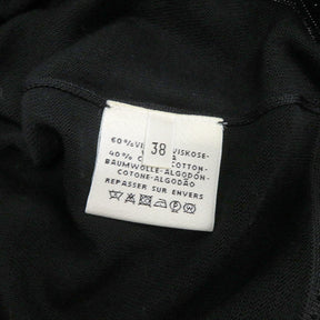 エルメス HERMES ショートスリーブニット Hリフト ブラック レーヨン コットン #38 セーター 黒 半袖 パンチング