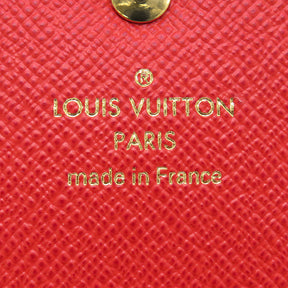 ルイヴィトン LOUIS VUITTON ポルトフォイユ エミリー M62941 モノグラム×ポピーレッド モノグラムキャンバス 長財布 ゴールド金具 赤 フラワーチャーム 二つ折り