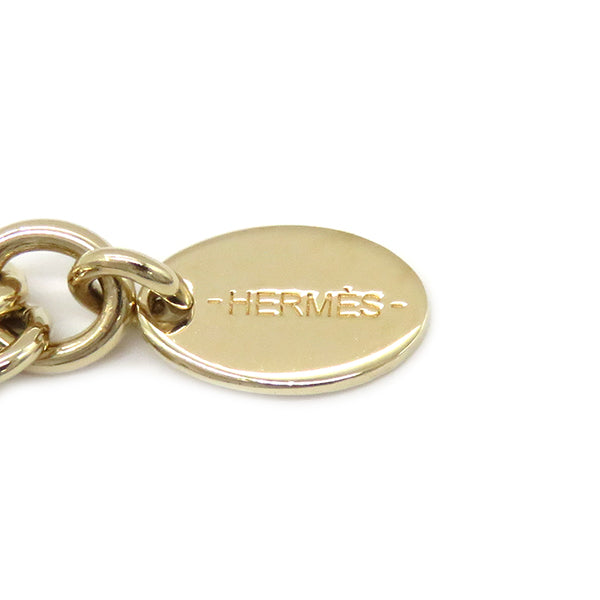 エルメス HERMES アミュレット マロキニエ ペンダント GM ブラウンXゴールド バッファローホーン GP ネックレス ゴールド金具 ケリーモチーフ