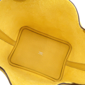 エルメス HERMES ピコタンロック PM サン トリヨンクレマンス ハンドバッグ シルバー金具 新品 未使用 黄色