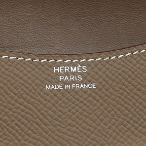 エルメス HERMES コンスタンス スリム ウォレット エトゥープ ヴォーエプソン 二つ折り財布 シルバー金具 新品 未使用 グレージュ