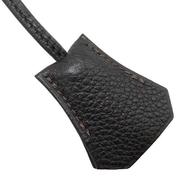エルメス HERMES ケリー32 内縫い ブラック トゴ 2WAYバッグ シルバー金具 黒