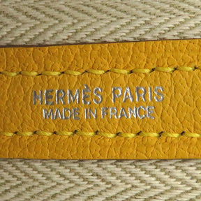 エルメス HERMES ガーデンパーティーTPM ソレイユ ネゴンダ トートバッグ シルバー金具 黄色