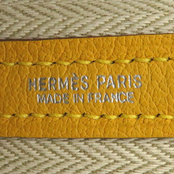 エルメス HERMES ガーデンパーティーTPM ソレイユ ネゴンダ トートバッグ シルバー金具 黄色