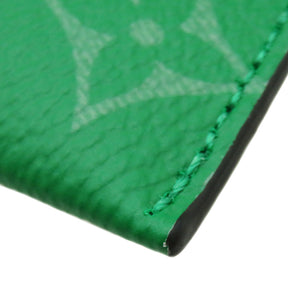 ルイヴィトン LOUIS VUITTON ポルト カルト オンストラップ M83153 カクタス グリーン モノグラムキャンバス タイガレザー カードケース シルバー金具 緑 カード入れ パスケース 定期入れ ストラップ付