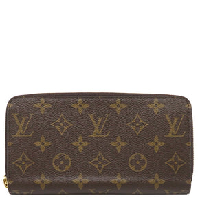 ルイヴィトン LOUIS VUITTON ジッピー ウォレット M41896 モノグラム×コクリコ モノグラムキャンバス 長財布 ゴールド金具 茶 赤 ラウンドファスナー