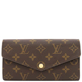 ルイヴィトン LOUIS VUITTON ポルトフォイユ サラ M62234 モノグラム×フューシャ モノグラムキャンバス 長財布 ゴールド金具 茶