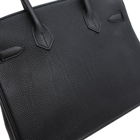 エルメス HERMES バーキン30 ブラック トゴ ハンドバッグ シルバー金具 黒