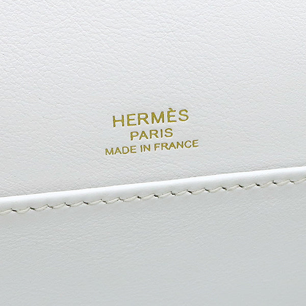 エルメス HERMES ゲタ マッシュルーム シェブルミゾル ショルダーバッグ ゴールド金具 オフホワイト