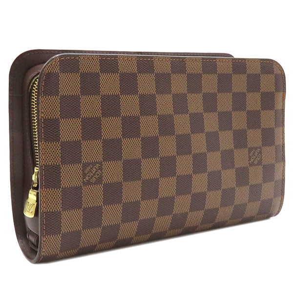 ルイヴィトン LOUIS VUITTON サンルイ N51993 ダミエ　エベヌ ダミエキャンバス セカンドバッグ ゴールド金具 茶