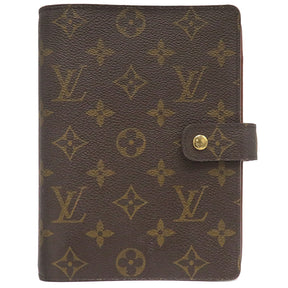 ルイヴィトン LOUIS VUITTON アジェンダ MM R20105 モノグラム モノグラムキャンバス 手帳カバー ゴールド金具 茶 シ