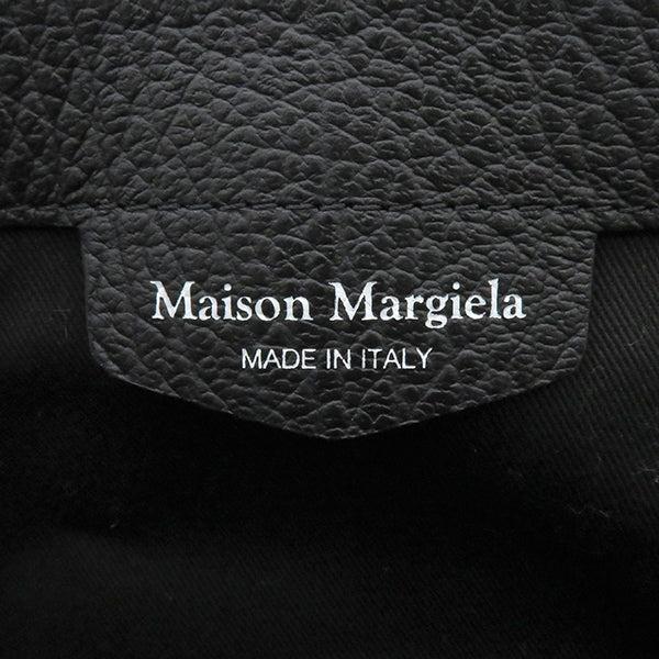 メゾン マルタン マルジェラ MAISON MARTIN MARGIELA 5AC 3WAYバッグ SB1WA0004 ブラック グレインレザー キャンバス 2WAYバッグ シルバー金具 トート ショルダー バックパック