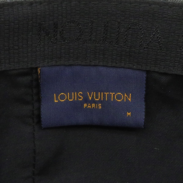 ルイヴィトン LOUIS VUITTON キャスケット LV MADE ストライプ NIGOコラボ MP3259 グレーXブラック コットン 14038 キャップ ゴールド金具