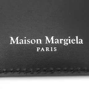 メゾン マルタン マルジェラ MAISON MARTIN MARGIELA マネークリップ ミニ ウォレット SA1UI0018 ブラック グレインレザー 二つ折り財布 シルバー金具 黒 ステッチ