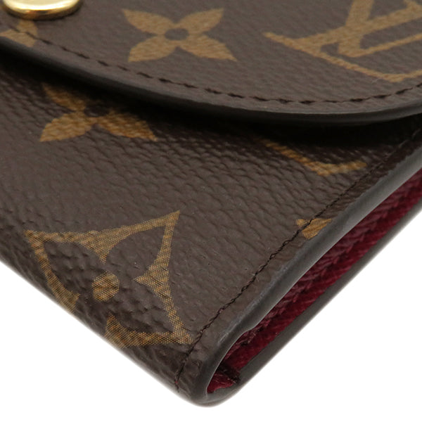 ルイヴィトン LOUIS VUITTON ポルトモネ ロザリ コインケース M41939 モノグラム×フューシャ モノグラムキャンバス コインケース ゴールド金具 茶 ミニウォレット