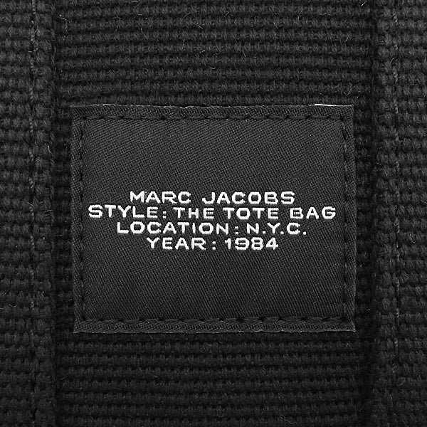 マークジェイコブス MARC JACOBS THE JACQUARD PHONE TOTE BAG R3HCR027H01001 ブラック コットンキャンバス 2WAYバッグ シルバー金具 ハンドバッグ ショルダー
