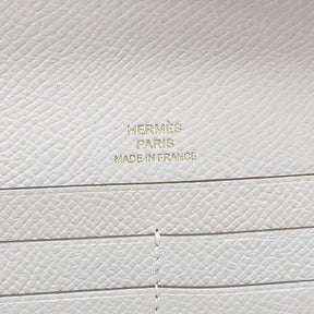 エルメス HERMES シェーヌダンクル トゥーゴー グリペール ヴォーエプソン 長財布 ゴールド金具 新品 未使用 白 ショルダー