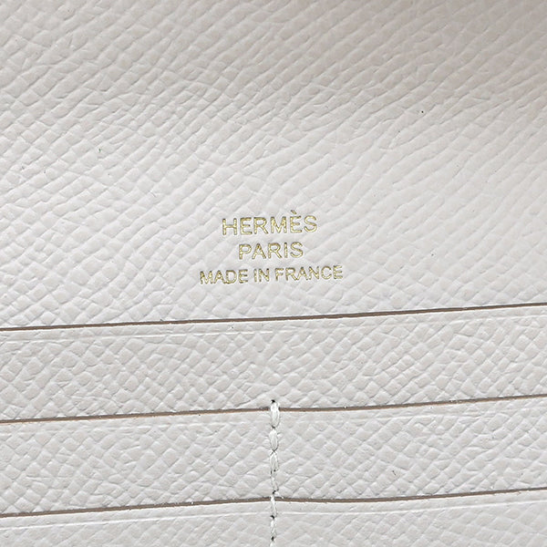 エルメス HERMES シェーヌダンクル トゥーゴー グリペール ヴォーエプソン 長財布 ゴールド金具 新品 未使用 白 ショルダー