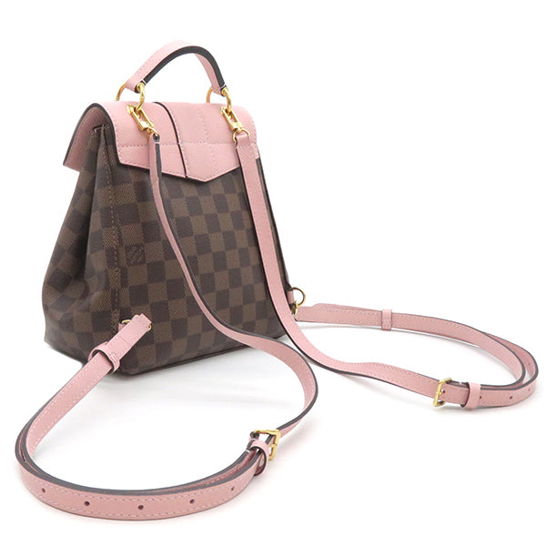 ルイヴィトン LOUIS VUITTON クラプトン N42262 ダミエ×マグノリア ダミエキャンバス レザー リュック・デイパック ゴールド金具  茶 ピンク