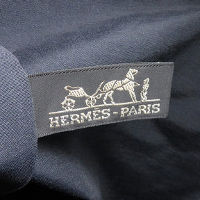 エルメス HERMES エールライン カバス グレー キャンバス トートバッグ シルバー金具