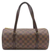 ルイヴィトン LOUIS VUITTON パピヨン 30 N51303 ダミエエベヌ ダミエキャンバス ハンドバッグ ゴールド金具 茶