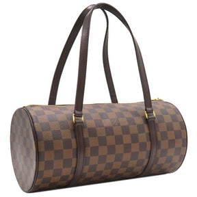 ルイヴィトン LOUIS VUITTON パピヨン 30 N51303 ダミエエベヌ ダミエキャンバス ハンドバッグ ゴールド金具 茶