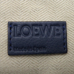 ロエベ LOEWE フラメンコ ブルー レザー ショルダーバッグ シルバー金具 青