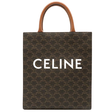 セリーヌ CELINE スモール バーティカル カバ 191542BZK  タン レザー トリオンフキャンバス 2WAYバッグ ゴールド金具 茶 ショルダー