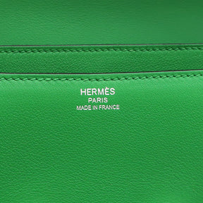 エルメス HERMES コンスタンス エラン バンブー スイフト ショルダーバッグ シルバー金具 緑