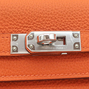 エルメス HERMES ケリー25 内縫い オレンジ トゴ 2WAYバッグ シルバー金具 ショルダー