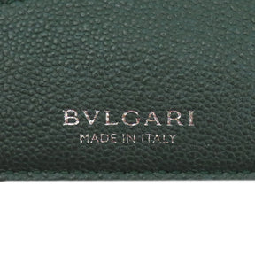 ブルガリ BVLGARI ブルガリ マン 二つ折り財布 291158 ブラック×グリーン グレインカーフレザー 二つ折り財布 シルバー金具 黒 緑 コンパクトウォレット