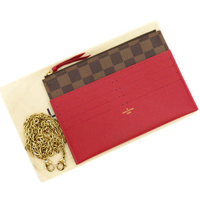 ルイヴィトン LOUIS VUITTON ポシェット フェリシー N63032 ダミエエベヌ ダミエキャンバス チェーンウォレット ゴールド金具 茶 ショルダーバッグ