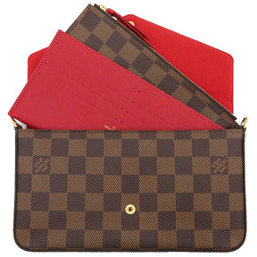 ルイヴィトン LOUIS VUITTON ポシェット フェリシー N63032 ダミエエベヌ ダミエキャンバス チェーンウォレット ゴールド金具 茶 ショルダーバッグ