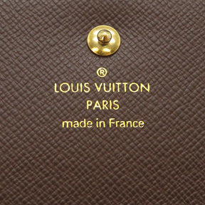 ルイヴィトン LOUIS VUITTON ポルトフォイユ エリーズ M95233 エベヌ モノグラムミニラン 二つ折り財布 ゴールド金具 茶 Wホック