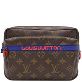 ルイヴィトン LOUIS VUITTON パシフィック バムバッグ M43828 モノグラム モノグラムキャンバス ボディバッグ ゴールド金具 茶 ウエストバッグ ブルー金具 レッド金具