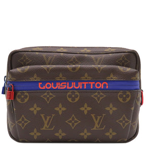 ルイヴィトン LOUIS VUITTON パシフィック バムバッグ M43828 モノグラム モノグラムキャンバス ボディバッグ ゴールド金具 茶 ウエストバッグ ブルー金具 レッド金具