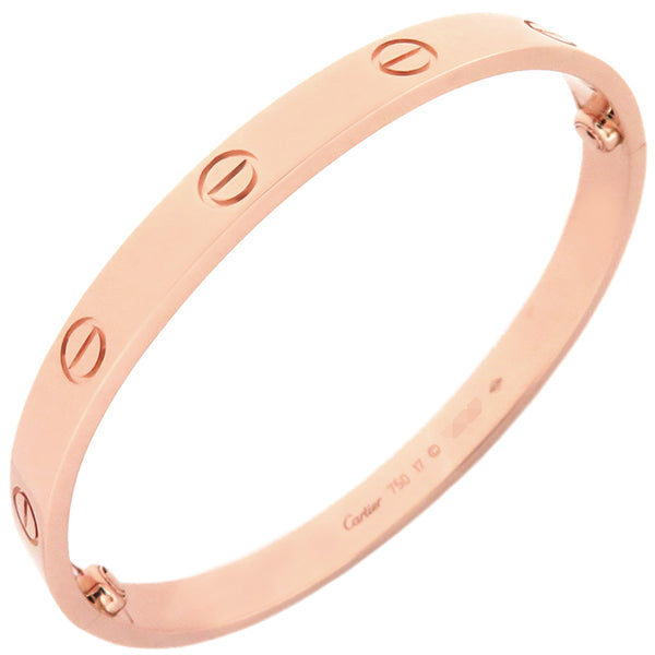 カルティエ Cartier LOVE ラブブレス B6067417 ピンクゴールド K18PG #17 ブレスレット 750 18K 18金 バングル