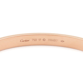 カルティエ Cartier LOVE ラブブレス B6067417 ピンクゴールド K18PG #17 ブレスレット 750 18K 18金 バングル