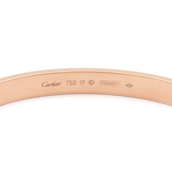 カルティエ Cartier LOVE ラブブレス B6067417 ピンクゴールド K18PG #17 ブレスレット 750 18K 18金 バングル