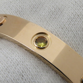 カルティエ Cartier LOVE ラブブレス バングル マルチストーン ピンクゴールド K18PG #16 ブレスレット 10石 10P 750 Au750 18K