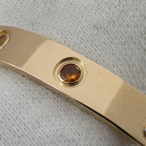 カルティエ Cartier LOVE ラブブレス バングル マルチストーン ピンクゴールド K18PG #16 ブレスレット 10石 10P 750 Au750 18K