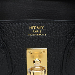 エルメス HERMES バーキン25 ブラック トゴ ハンドバッグ ゴールド金具 新品 未使用 黒